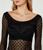 Боди Mesh Ls Karl Lagerfeld - черный(A1W47067)