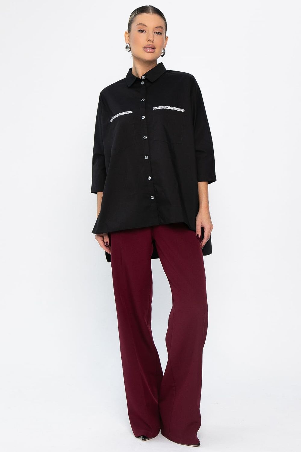 Рубашка Аристократка (черная) Б14440-10М LT Collection