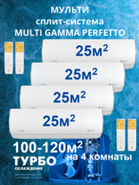 Мульти-сплит-система Royal Clima MULTI GAMMA PERFETTO на 4 комнаты (25+25+25+25)