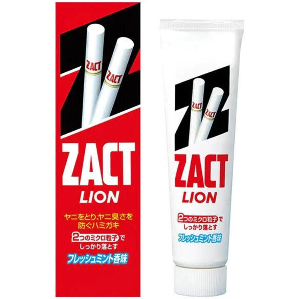 Lion зубная паста для устранения никотинового налета и запаха табака "Zact", 150гр