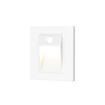 DK1020-WH Светильник встраиваемый в стену c датчиком движения, IP 20, LED 3000, 1 Вт, белый, пластик