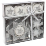 Свечи новогодние «Загадай желание!» 16.5x15.5x3см, серебро