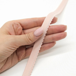 Резинка становая с фестончатым краем ПУДРА, 12мм