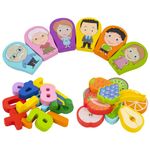 Сортер-доска 45х18 см, развивающий, метод Монтессори, с магнитной рыбалкой, дерево, BRAUBERG KIDS, 665243