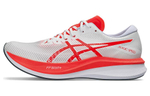 Asics Magic Speed 3.0 comfortable and fashionable PU nylon non-slip wear-resistant low-cut carbon board marathon running shoes men's red and white