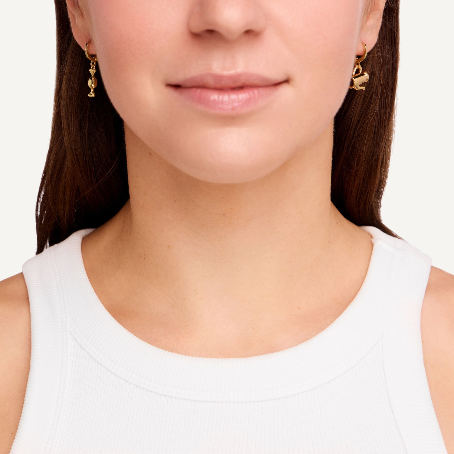 Ассиметричные серьги "Tea time" Earrings