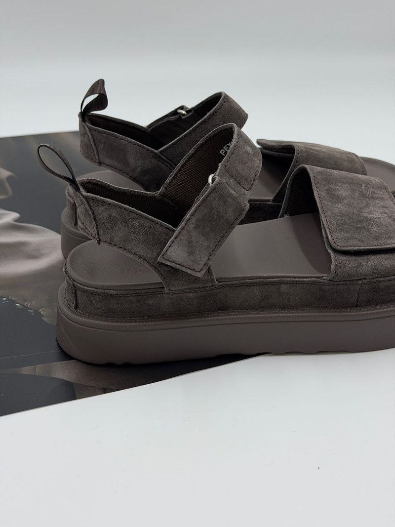 Босоножки женские натуральная кожа арт. PEXL 253-3 цвет "серо-коричневый"