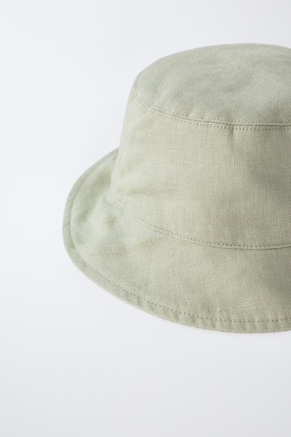 ZARA ПАНАМА ИЗ 100% ЛЬНА, ХАКИ