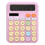 Калькулятор настольный DEXIN 12 Bit, двойное питание, розовый, размер 15,7*12*2,5