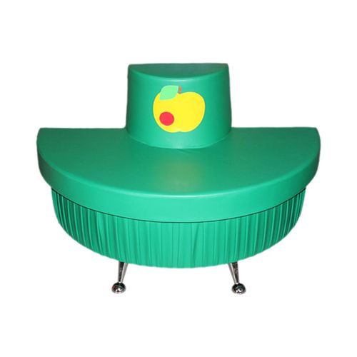 Диван полукруглый "Яблоко" на хромированных ножках