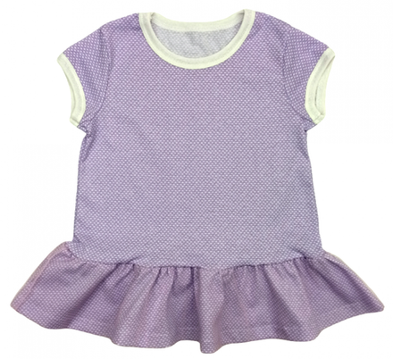 Платье 7073/5 сердечки на сиреневом