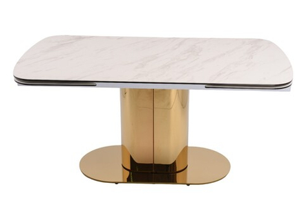 Стол обеденный Ist Casa раскладной Моника, 160(41+41)х90х77 см, белая керамика