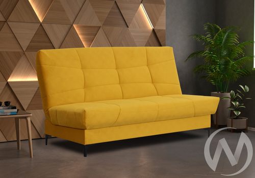 Диван прямой Ривьера (БД) 2022 Карат 101 (горчично-желтый однотон)