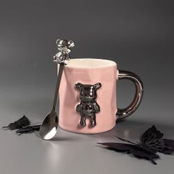 Lenardi 315-069 Кружка 350мл с ложкой в под.уп.(х36)Фарфор