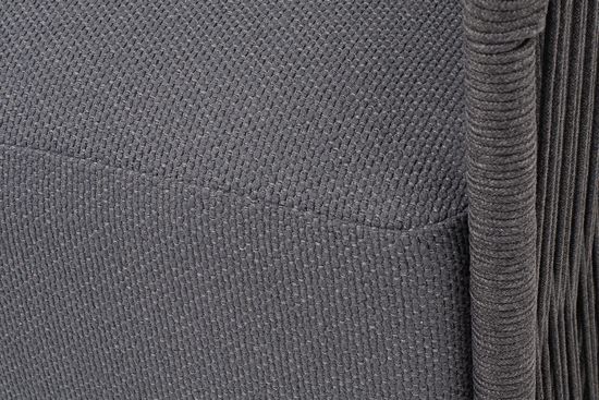 "Лугано" кресло плетеное из роупа, каркас алюминий темно-серый (RAL7024) муар, роуп темно-серый круглый, ткань темно-серая YB25-0027