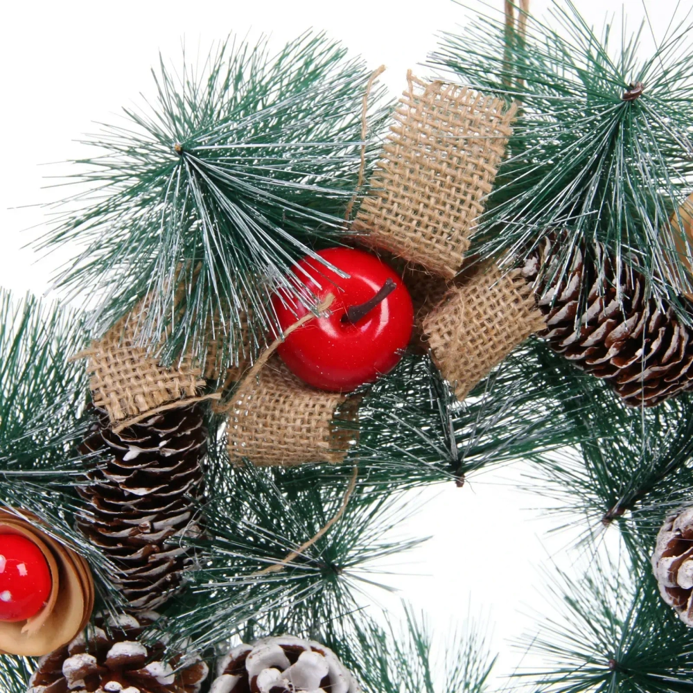 Венок декоративный «Чудо» d-30 см Леска, шишки и ягоды