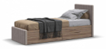 Кровать ЛОФТ Мини 90*200 Орех парона, MONOLIT Латте
