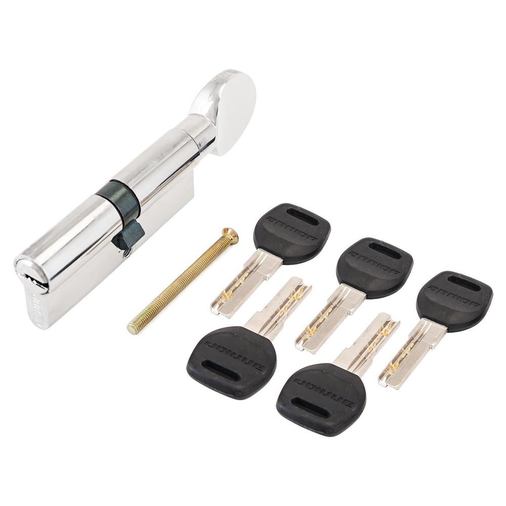 Механизм цилиндровый АЛЛЮР HD F.G 80-5K СР хром/перф.кл/верт (35*10*35) /7820