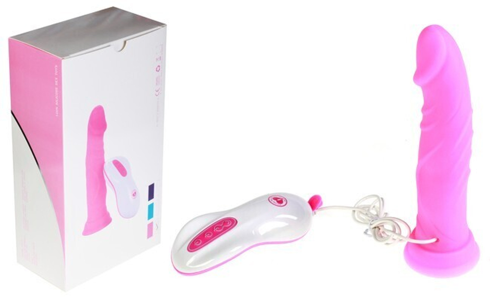 Многорежимный стимулятор с ротацией и вибрацией (19,5 см , ярко-розовый) (Цвет: ярко-розовый)