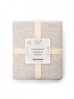 Покрывало DeNASTIA вафельное меланж 200x220 хб100% бежевый Индия