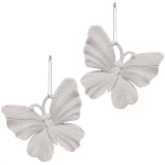 Подвеска «Волшебная бабочка» 11 см (набор 2 шт), Белый