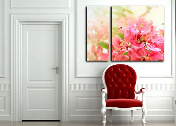 Модульная картина "Цветущая сакура"