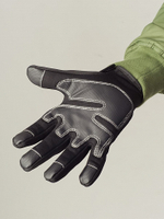 Перчатки с костяшками на флисе черные