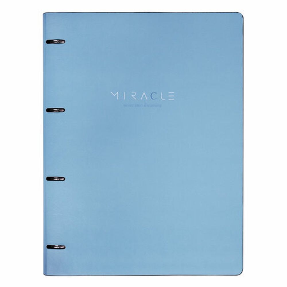 Тетрадь на кольцах БОЛЬШАЯ А4 (240х310 мм), 120 л., под кожу, BRAUBERG VISTA, "Пастельная", 404514