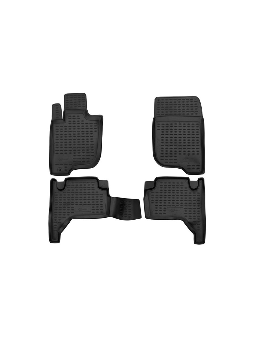 Коврики в салон для MITSUBISHI L-200 IV 2005-2015, 4 шт. (Повышенная устойчивость, повышенная износостойкость) FORMAT.35.15.210