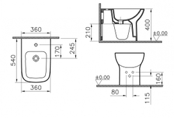 Биде напольное Vitra S20