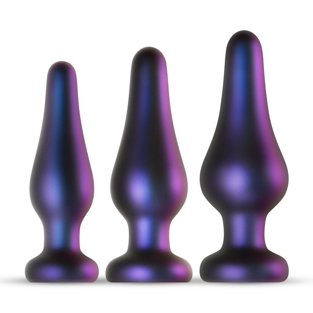 Набор из 3 фиолетовых анальных пробок Comets Butt Plug Set (Цвет: фиолетовый)