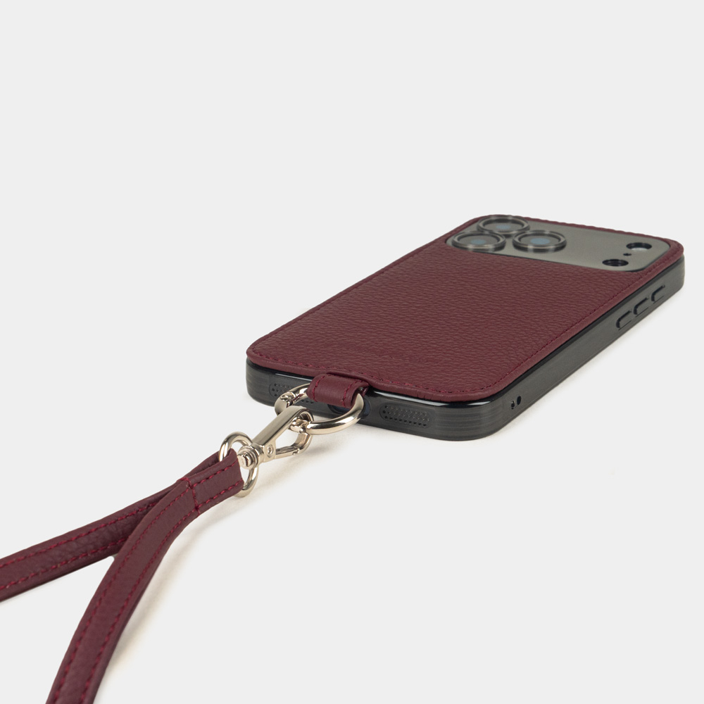 Чехол для iPhone 17 Pro Max Paul Теленок Бордовый