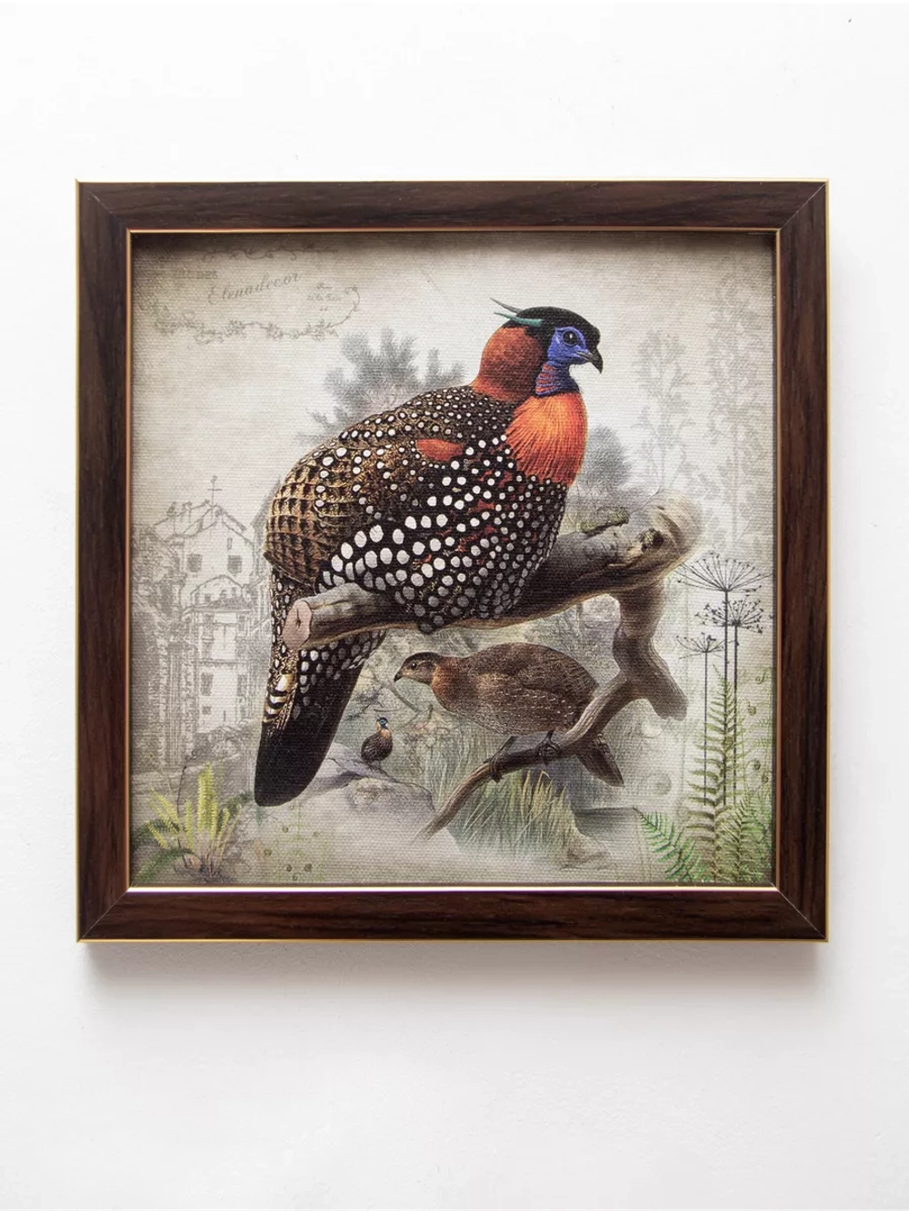 Картина на стену интерьерная на хосте 22,5*22,5 см