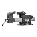 Тиски слесарные BVH-200, 200 мм, поворотные, стальная направляющая, с наковальней //Denzel