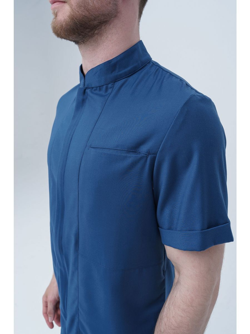 рубашка мужская медицинская на молнии TZ700