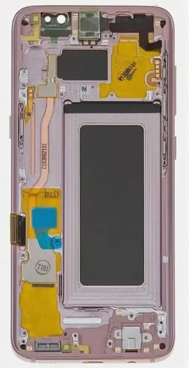 Средняя часть корпуса для Samsung Galaxy S8 с кнопками и шлейфами (SM-G950F) Розовая