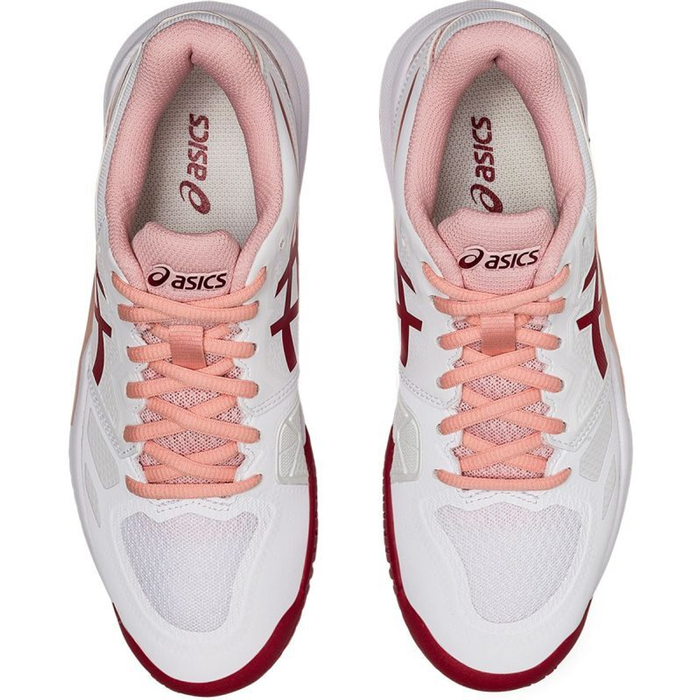 Женские Кроссовки теннисные Asics Gel-Challenger 13 Clay - white/cranberry