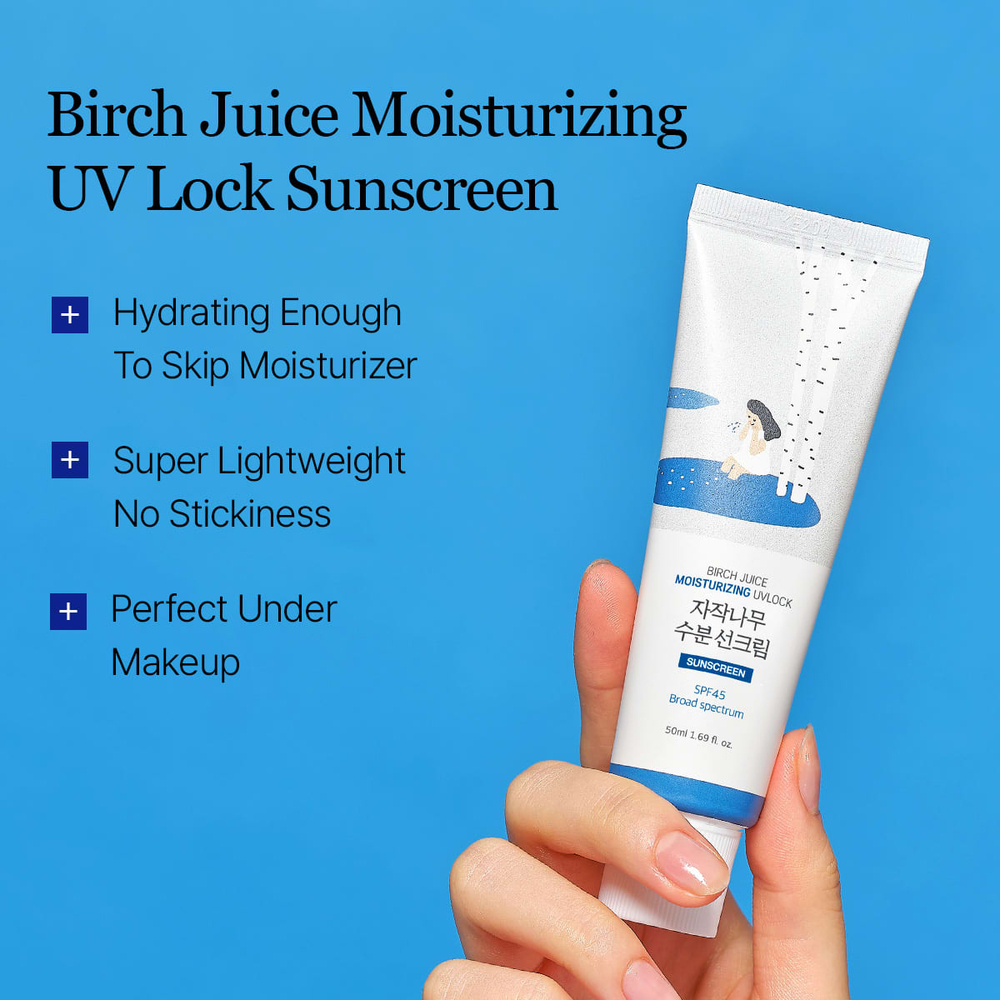Round Lab, Увлажняющее солнцезащитное средство с березовым соком, UVLock, SPF 45, 50 мл (1,69 жидк. унц.)