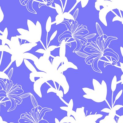 Lily flowers seamless pattern.