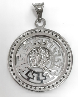 Ювелирная подвеска "Близнецы", серебро