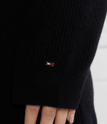 Хлопковое платье SMD WOOL CASH WAISTED DRESS Tommy Hilfiger - черный(WW0WW40263)