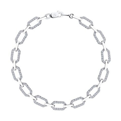 Браслет из золота с фианитами