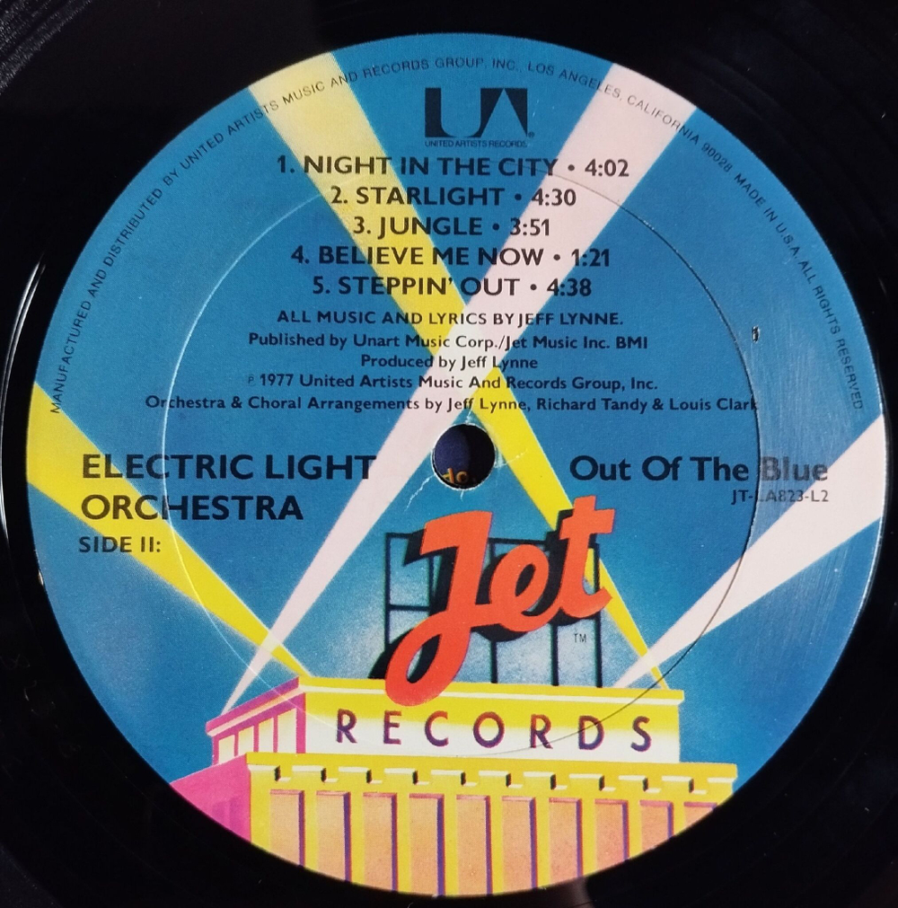 Винтажная виниловая пластинка LP Electric Light Orchestra Out Of The Blue (USA 1977) Mr. Blue Sky