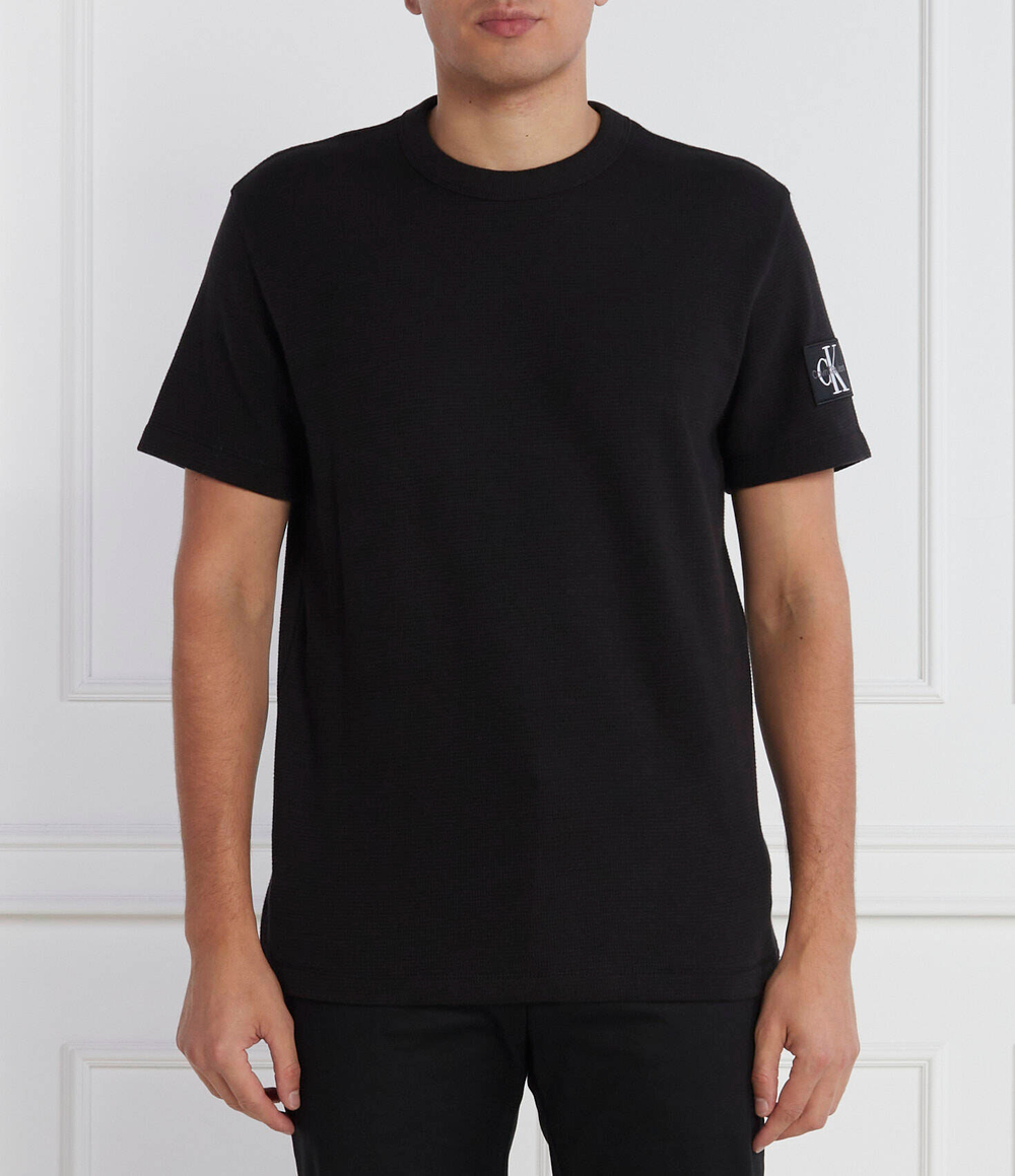 Футболка BADGE WAFFLE CALVIN KLEIN JEANS - черный(J30J323489)