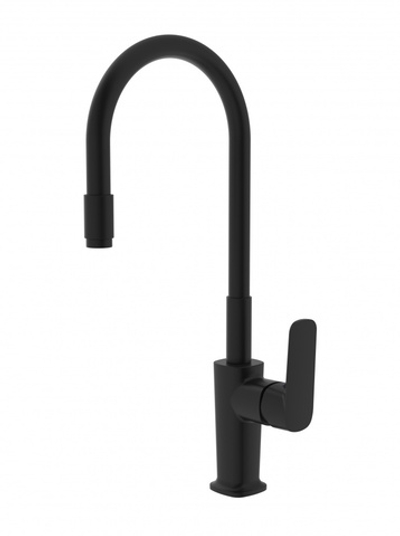 073524-CC Смеситель од. для кухни с гиб. излив (ЧЕРНЫЙ) ViEiR (10/1шт)
