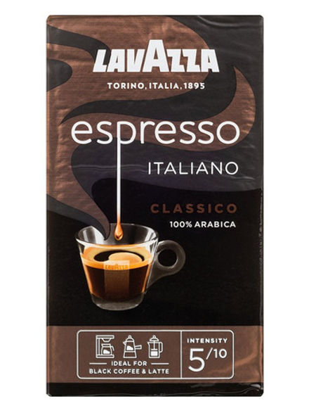 Кофе молотый Lavazza (Лавацца) Espresso Italiano Classico 250 г, 100% арабика
