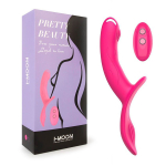 Розовый поясной вибратор 12,8см пультом ДУ I-Moon Pretty Beauty MY-1202