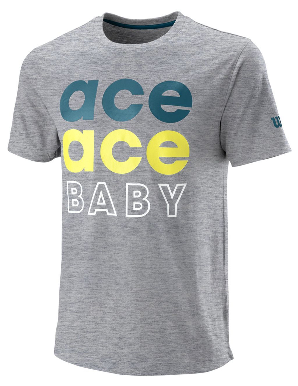 Мужская теннисная футболка Wilson Ace Ace Baby Tech Tee M - heather grey