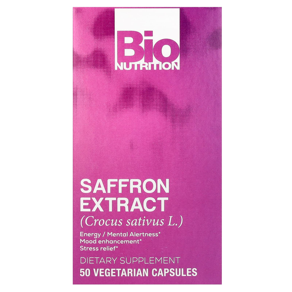 Bio Nutrition, Экстракт шафрана, 88,5 мг, 50 вегетарианских капсул