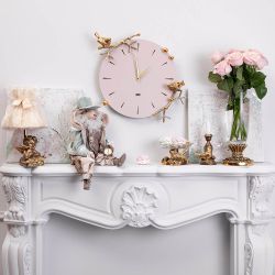 Фруктовница Белла Бронза со стеклянной чашей Лепестки